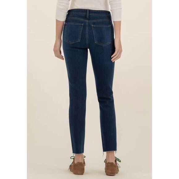 NEW KUT FROM THE KLOTH reese high rise ankle straight jeans in courageously wash - Picture 3 of 5